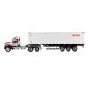Western Star 4900 SF Tandem Day Cab Truck Tractor Red and Gray with 40' Dry Goods Sea Container "OOCL" White 1/50 Diecast Model by Diecast Masters - 2 of 4