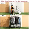 Golf Bag Storage Garage Organizer, Golf Bag Storage Rack w/Drawer for 4 Golfing Bags, Clubs, Balls, Gadgets, Golf Bag Stand w/Wheels - 3 of 4