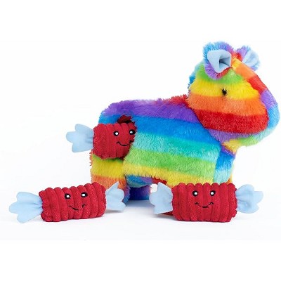 ZippyPaws Burrow - Hide & Seek Plush Dog Puzzle, Enrichment Squeaky Toy, for Small & Medium Dogs - Pi?ata