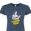 Women's - Star Wars - Valentine Princess Leia I Love You Fitted Graphic T-Shirt - 2 of 3
