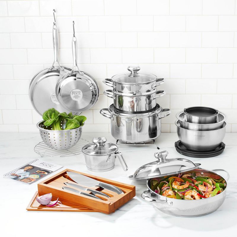 Wolfgang Puck 25th Anniversary 25-piece Stainless Steel Cookware Set Refurbished, 2 of 6