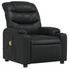 VidaXL Massage Recliner Chair Black Faux Leather - 3 of 4