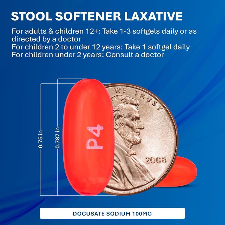 Major Docusate Sodium Stool Softener 100mg Softgels, 1000 Count : Target