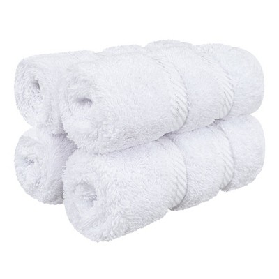 American Soft Linen 4 Piece 100% Turkish Cotton Hand Towel Set - Bright White