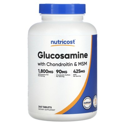 Nutricost Glucosamine with Chondroitin & MSM, 240 Tablets