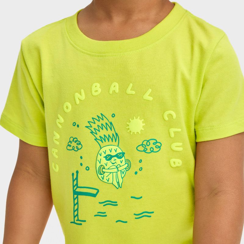 Toddler Boys&#39; Short Sleeve Cannonball Club Graphic T-Shirt - Cat &#38; Jack&#8482; Green, 3 of 5