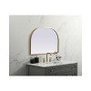 Elegant Lighting Metal Frame Arch Mirror 36x24 Inch in Brass - 3 of 4