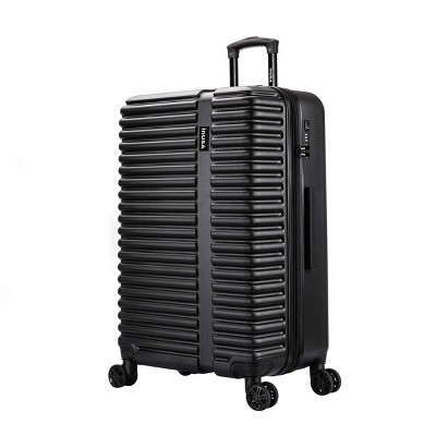 Inusa Ally Lightweight Hardside Medium Checked Spinner Suitcase - Black ...