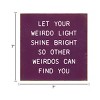 Slickblue Funny Weirdo Quote Wood Sign – Rustic 7x7 Wall Art – Unique Home Decor Plaque, Multiple Color Options - 3 of 3