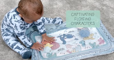 High Contrast Black and White Montessori Tummy Time Water Play Mat