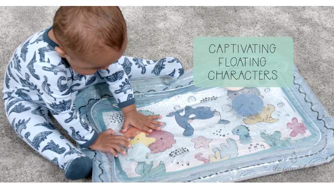 The Peanutshell Sea Life Tummy Time Water Play Mat, Inflatable Sensory Development Toy, 2 of 8, play video