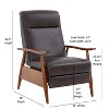 TiramisuBest Modern Upholstered Metal Arm Accent Chair, Dark Grey with Gold Angular Frame & Sloping Arms for Living Room Furniture - 4 of 4