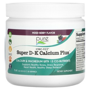 Pure Essence Ionic-Fizz, Super D-K Calcium Plus, Mixed Berry, 7.41 oz (210 g) - 1 of 4