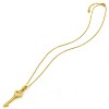 West Coast Jewelry Women's Polished Cubic Zirconia Key Shaped Gold Plated Necklace - 16" - 3 of 4