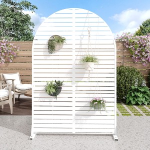 PexFix 72 in. x 47 in. Outdoor Privacy Arch Screen Galvanized Steel Panel Divider - 1 of 4