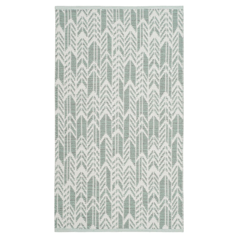 3'x5' Shelly Woven Rug Light Green/Ivory - Safavieh