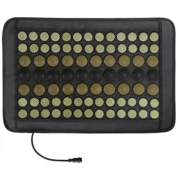 UTK 23.5 x 16 Inch Far-Infrared Heating Pad w/ Natural Jade and Tourmaline Stones for Relieving Pain, Stiffness, and Soreness in Back, Stomach, & Hips