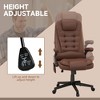 TiramisuBest High Back Vibration Massage Office Chair, Brown PU Leather, Adjustable Height & 120 - degree Recline - 3 of 4