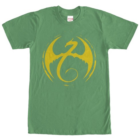 Men S Marvel Iron Fist Dragon Logo T Shirt Target