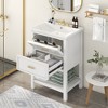 NicBex Bathroom Vanity with Top Sink,Bathroom Sink Vanity with 2 Drawers,24 inch Bathroom Sink Cabinet for Bathroom,Blue/White - 2 of 4