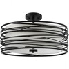 Quoizel Lighting Spiral 3 - Light Semi-Flush Mount in  Mystic Black - 2 of 3