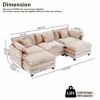 3-Seat U-Shaped Modern Cloud Couch - Chenille Modular Sectional with Deep Seat, 2 Ottoman & 4 Pillows for Home/Apartment Spaces - 2 of 4