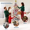 Artificial Christmas Tree – Snow Flocked Full Tree with Warm Incandescent Lights, Branch Tips & Foldable Stand, Holiday Decoration for Home & Party - 3 of 4