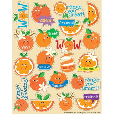 Eureka Orange Scented Stickers, Pack of 80 (Pack of 6)