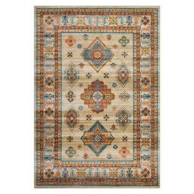 Washable Vintage Rug Non Slip Low Pile Rug Soft Throw Floor Cover Foldable Indoor Carpet for Living Room Bedroom Office