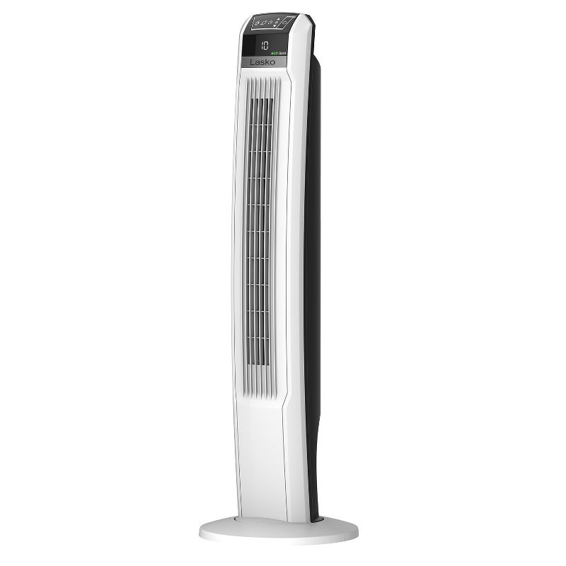 Lasko Portable Electric 42 Inch Tall Oscillating Tower Fan with 12 Speeds, Remote, Nighttime Mode, Auto Off Timer for Living Rooms or Bedroom, White, 2 of 7