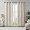 DSVIMOY Curtain Panels, 2pcs Basketweave Room Darkening Curtain Panel Pair for Living Room, Bedroom, Ivory, 84"*50"*0.13" - 4 of 4