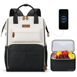 Work Backpack with Insulated Lunch Bag, Fits 17.3 Inch Laptop, Water-Resistant Carry On - 1 of 4