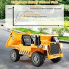 Costway Kids Ride-On Dump Truck with Wireless Connection Music LED Lights Soft Start Green/Yellow - 4 of 4