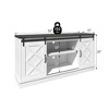 HDZNVF Farmhouse TV Stand wih Storage, 58 inch Entertainment Center with Sliding Barn Door and Height Adjustable Shelves - 4 of 4