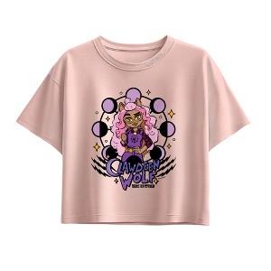 Girls' - Monster High - Clawdeen Wolf Short Sleeve Boxy Graphic T-Shirt ...
