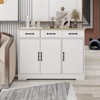 NicBex Sideboard Buffet Cabinet with Storage Farmhouse 3-Door Coffee Bar Cabinet with 3 Drawers for Kitchen,Living Room,White - 2 of 4