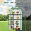 YARDSIGHT 4-Tier Mini Greenhouse Steel Frame and PE Cover Plastic Plant Rack Stand Green House with Plant Repotting Mat for Indoor & Outdoor Use - 2 of 4