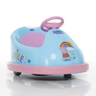 Peppa Pig 360 Spinning Bumper Car with Safety Belt and Remote Control Indoor/Outdoor Use