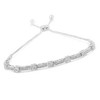 Haus of Brilliance Silver 1/4 Cttw Diamond Bolo Alternating Square and Rectangle Bolo Bracelet - 3 of 4