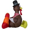 Gemmy Airblown Inflatable Turkey, 6 ft Tall, Multicolored - 3 of 4