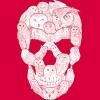 Junior's Design By Humans Sketchy Owl Skull By Dinny T-Shirt - 2 of 3
