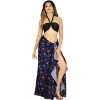 HAPPY BAY Women's Beachwear Summer Bikini Wraps Beach Wrap Sarong Skirt Bathing suit Swimsuit Swim for Swimwear Coverups Women One Size Blue, Leaf - 2 of 4