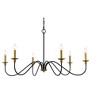Elegant Lighting Rohan 42 inch chandelier in matte black and brass - 3 of 4
