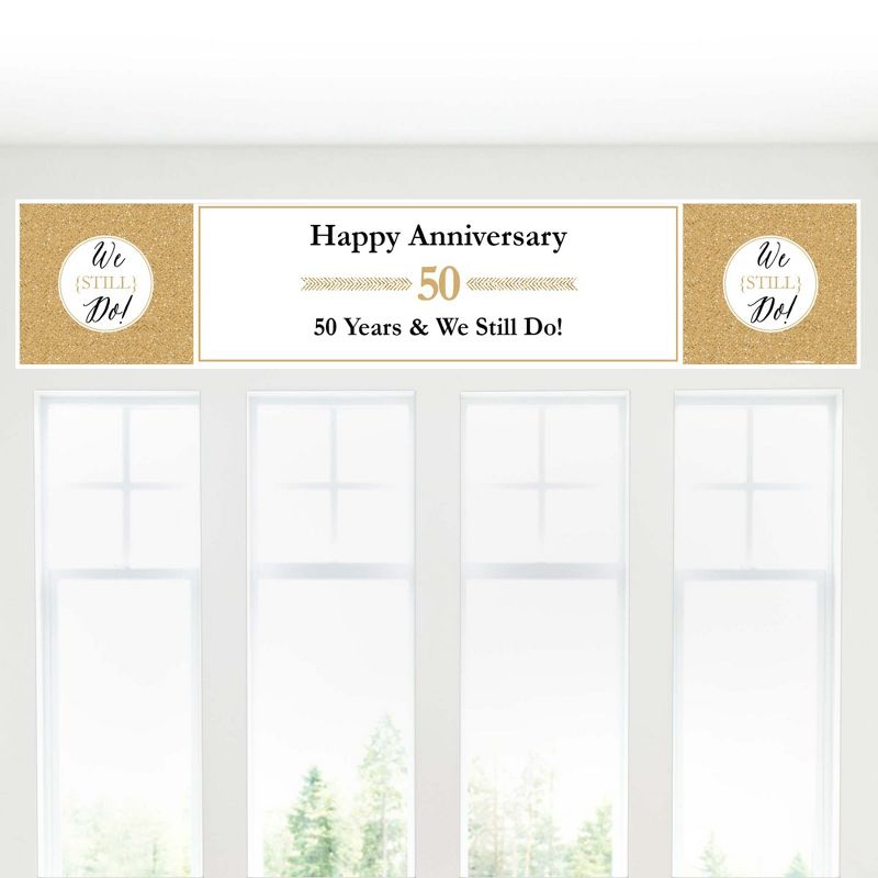 Big Dot of Happiness We Still Do - 50th Wedding Anniversary Party Decorations Party Banner, 4 of 7