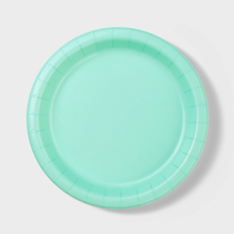 20ct 8.5&#34; Disposable Dinner Plates Teal - Spritz&#8482;, 1 of 4