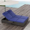 COZONY Patio Chaise Lounge Chair Set of 2, Outdoor Rattan Wicker Chaise Loungers with Adjustable Reclining and Cushions - 4 of 4