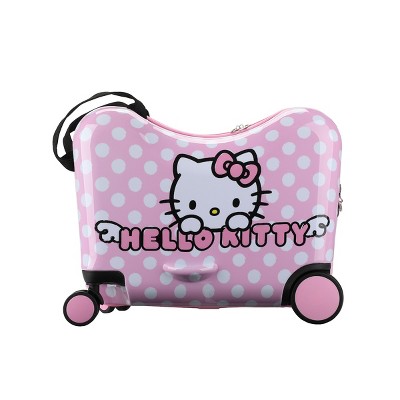 Hello Kitty Character Face Pink Ride-On Luggage