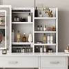 Fashion Vanity Desk, with Mirror, 3 Color Lighting Brightness Adjustable Makeup Lights, Table and Chair - 4 of 4
