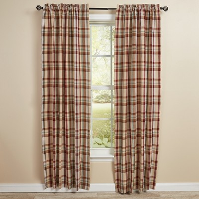 Park Designs Gamekeeper Plaid Lined Panel Pair 72