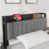 Nasitip Twin Size Bed Frame with Upholstered Headboard, Industrial Platform Bed with Storage Drawer, No Box Spring Needed - 2 of 4